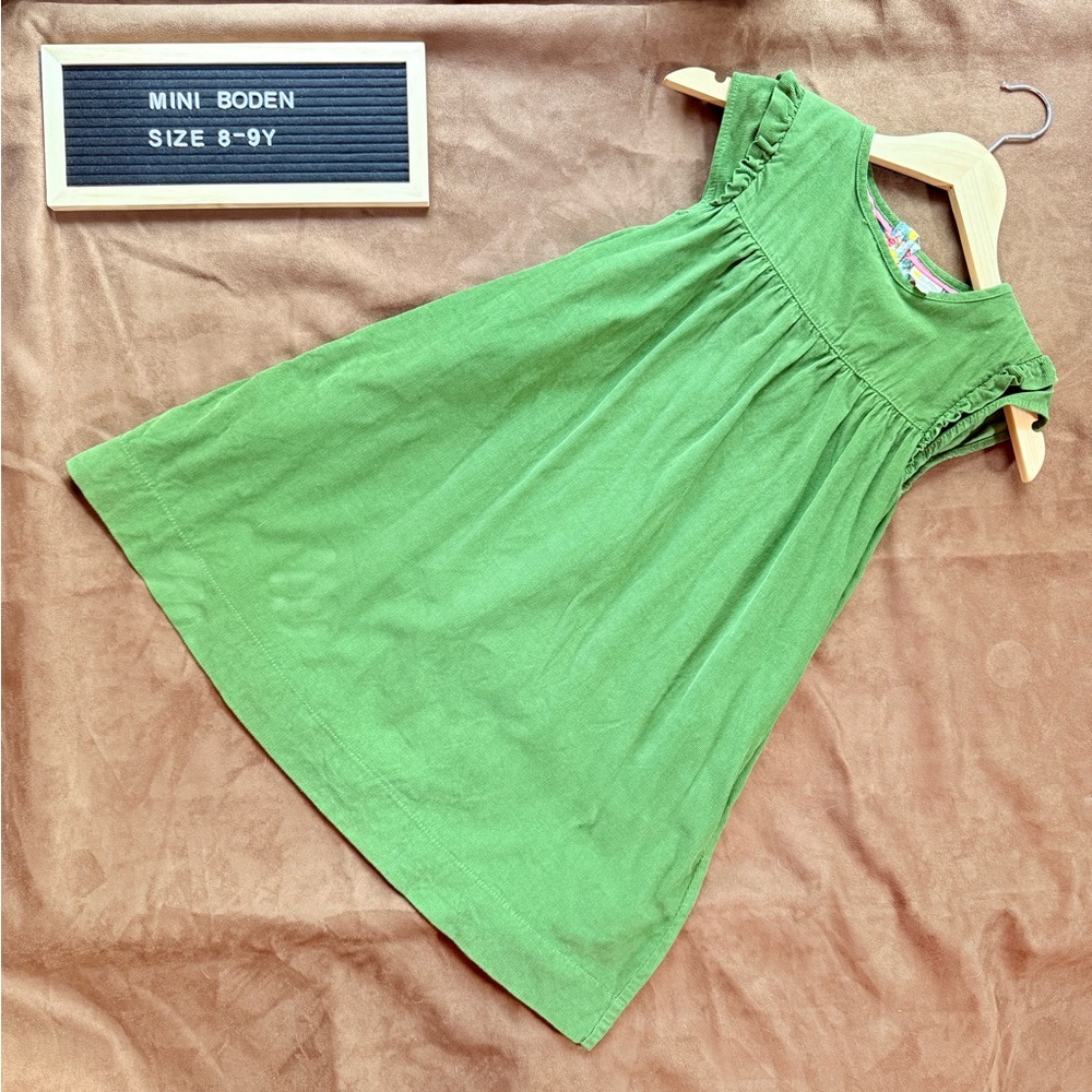 Mini Boden Green Corduroy Dress